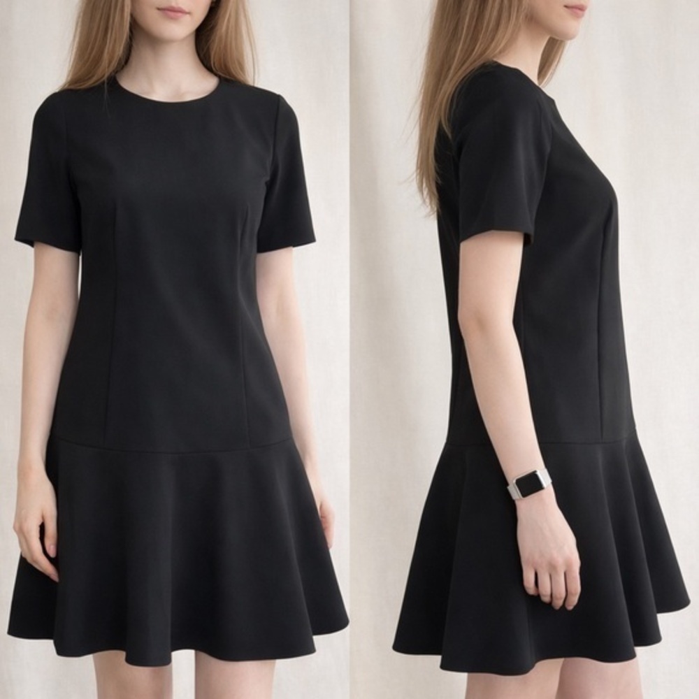 COS Black Short Sleeve Mini Dress M (8)